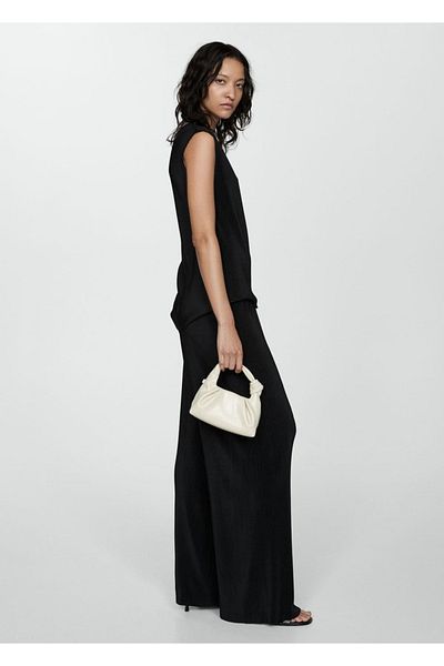MANGO Woman Pleated Palazo Pants