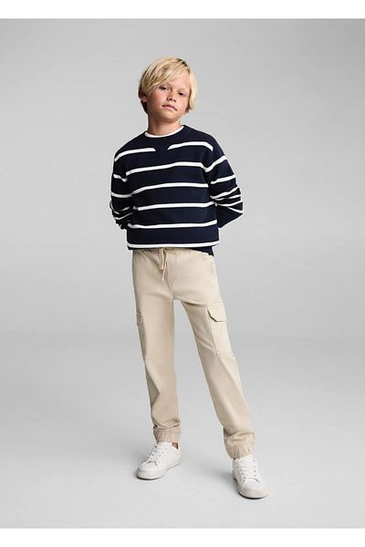 MANGO Kids Gestreifter Strickpullover