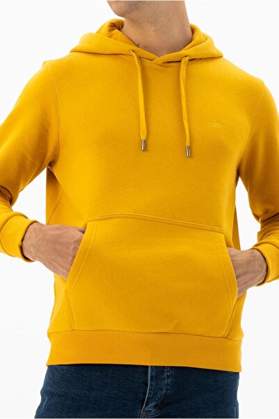 Arma Чоловічий світло-жовтий світшот з кишенями та капюшоном K24254928801