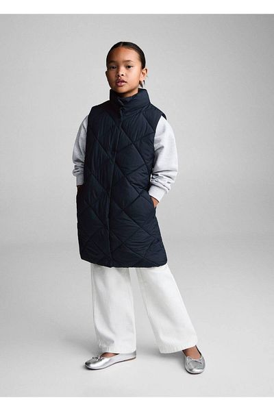 MANGO Kids Lange Steppweste
