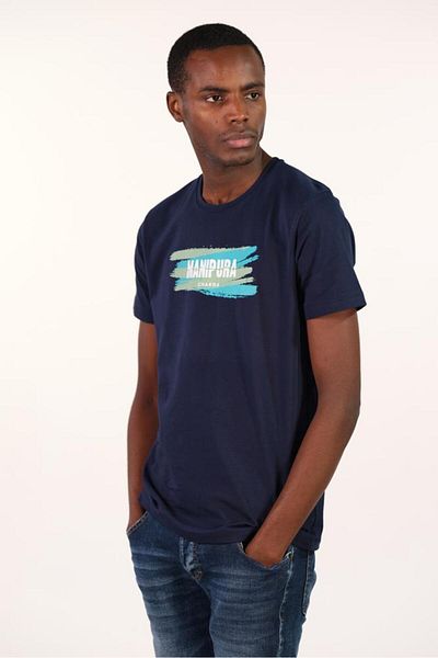 Arma Ανδρικό μπλουζάκι Navy Blue Crew Neck Y 22344450701