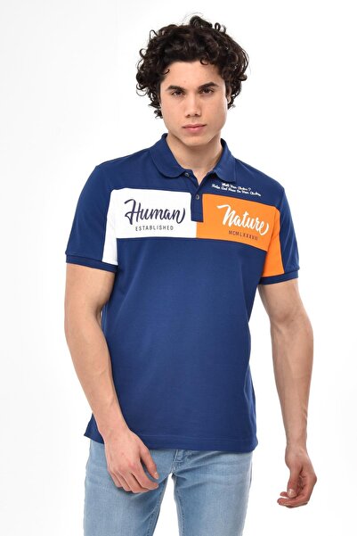 Arma Чоловіча футболка з коміром-поло Indigo Y22374301301