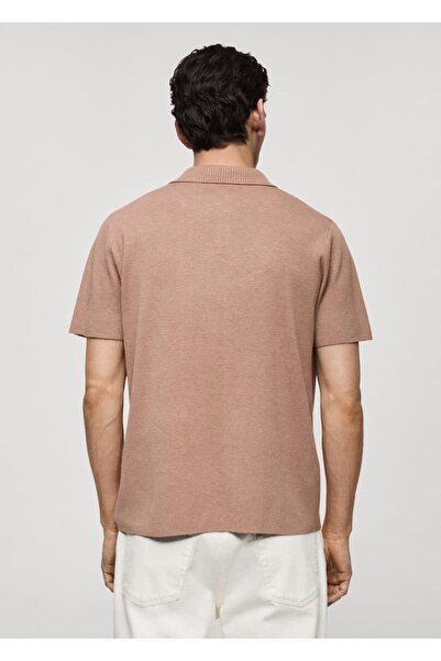 MANGO Man Textured Cotton Polo Shirt