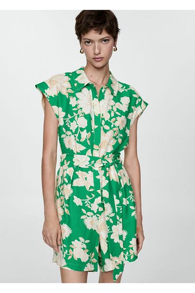 MANGO Woman Σορτς Playsuit - Floral Pattern