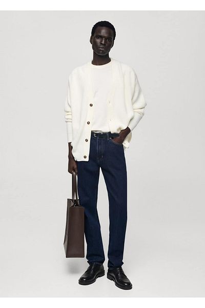 MANGO Man Pantaloni de jeans Bob cu tăietură obișnuită