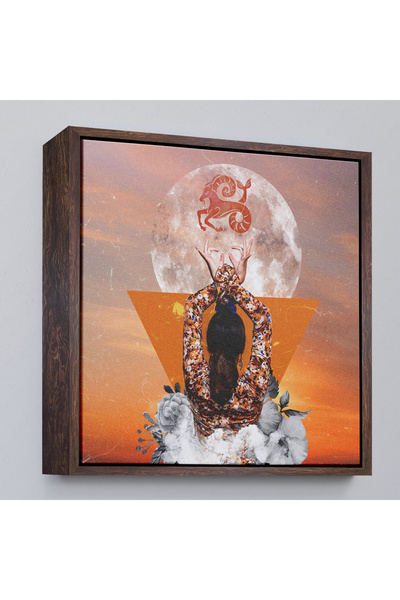 Oxyteez Diagramă de zodiac și astrologie cu cadru din lemn-8327