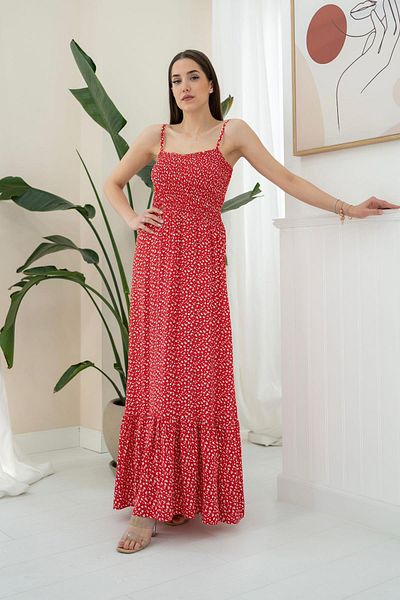 Elbee Fashion Woman Rochie lungă cu imprimeu leopard