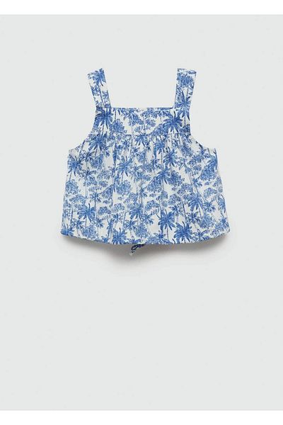 MANGO Kids Tricou Albastru Pentru Copii