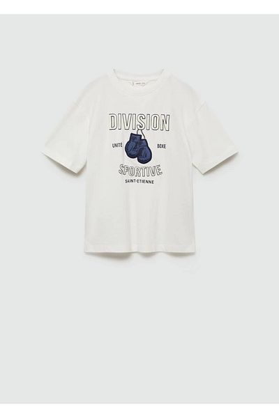 MANGO Kids Tricou Alb Pentru Copii