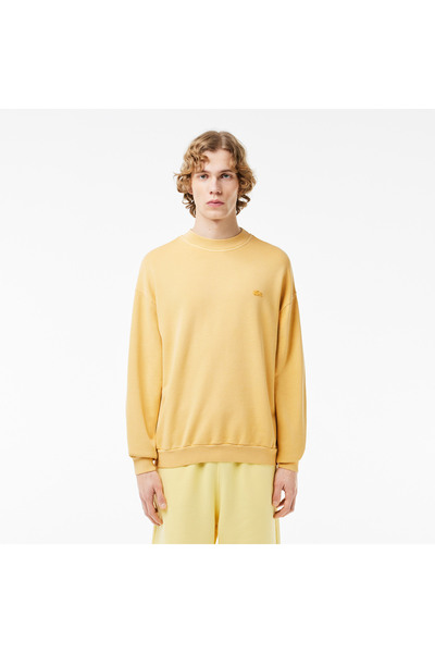 Lacoste Erkek Loose Fit Bisiklet Yaka Sarı Sweatshirt