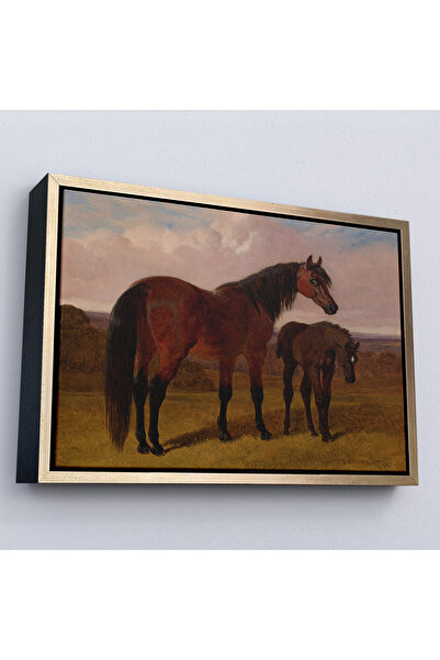 N NOXXO Tablou de cămilă și tablou din lemn-7047