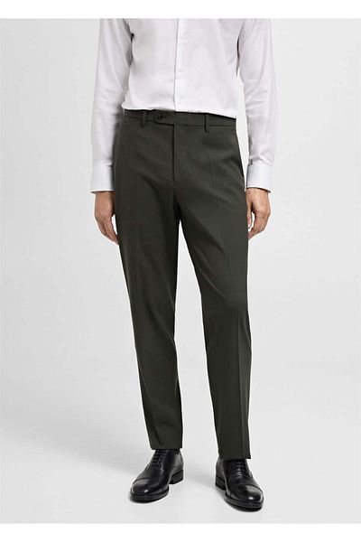 MANGO Man Comfort Stretch Fabric Slim Fit Trousers
