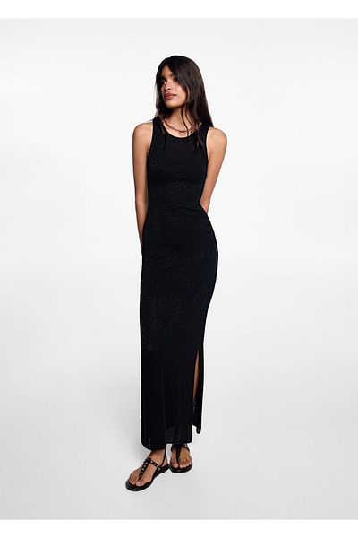 Mango Teen Rochie Lunga din Tesatura Lurex