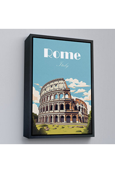 Oxyteez Roma Italia Colosseum cu cadru din lemn Tablo-7696