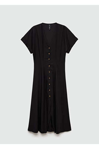 MANGO Woman Düğmeli Evaze Elbise