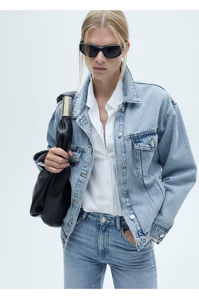 MANGO Woman Danila Wideleg Jeans mit mittlerer Taille