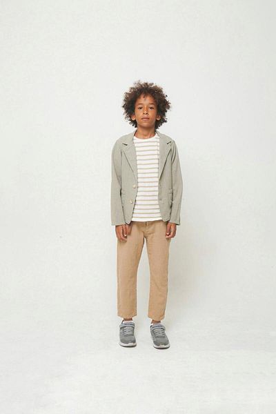 Ugly Duck Beige Belted Linen Trousers for Boys Ages 06-16
