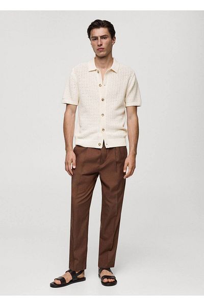 MANGO Man Tricou polo pe nasturi