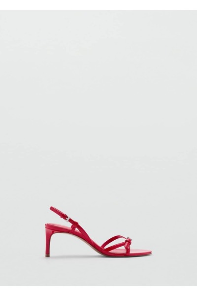 MANGO Woman Riemchensandalen mit Schnalle und Absatz