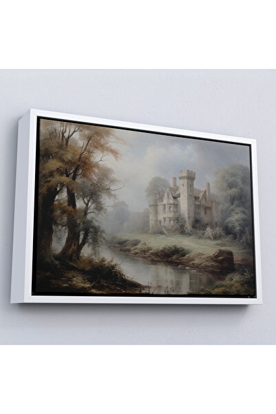 Oxyteez Pictură medievală a castelului din Anglia cu cadru din lemn