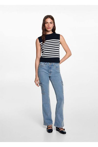Mango Teen Cargo Cut Flare Jean
