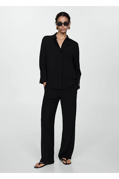 MANGO Woman Flowy Woven Blouse