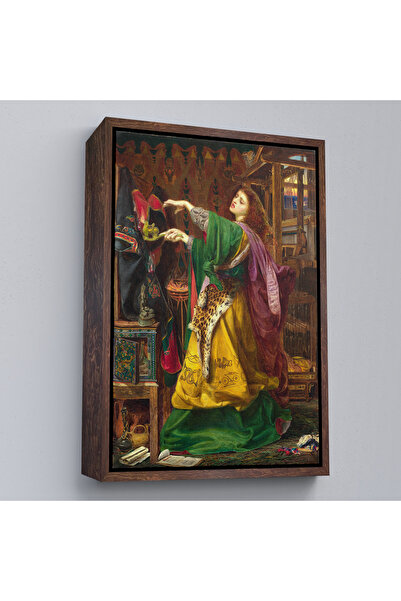 Oxyteez Un tablou de vrăjitoare din 1864 de Frederick Sandys cu cadru din lem...