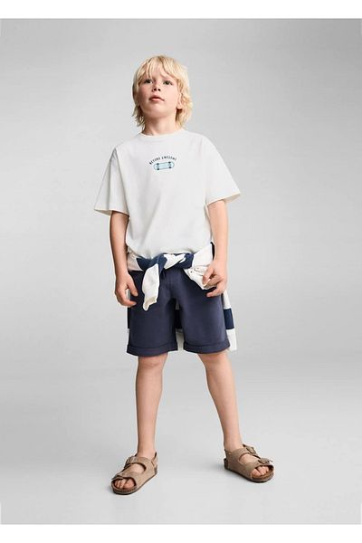 MANGO Kids Βαμβακερό μπλουζάκι με σχέδια