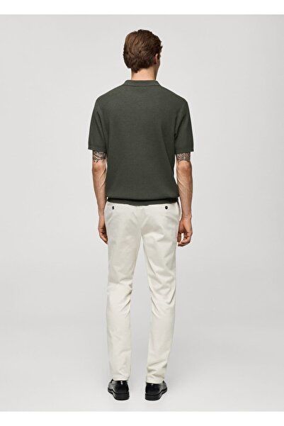 MANGO Man Kalıplı ince triko polo gömlek