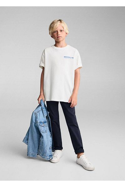 MANGO Kids Μπλουζάκι με στάμπα από βαμβακερό μείγμα