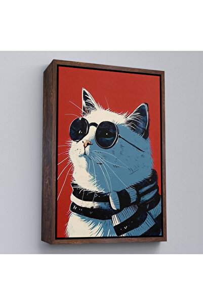 Oxyteez Pictură Cool Cat cu cadru din lemn-7643