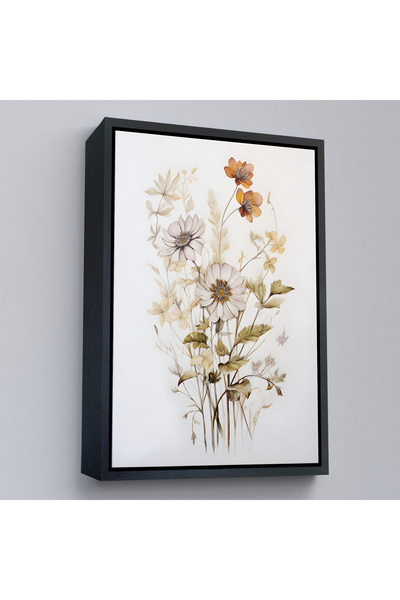 Oxyteez Pictură cu flori moi cu cadru din lemn-8040