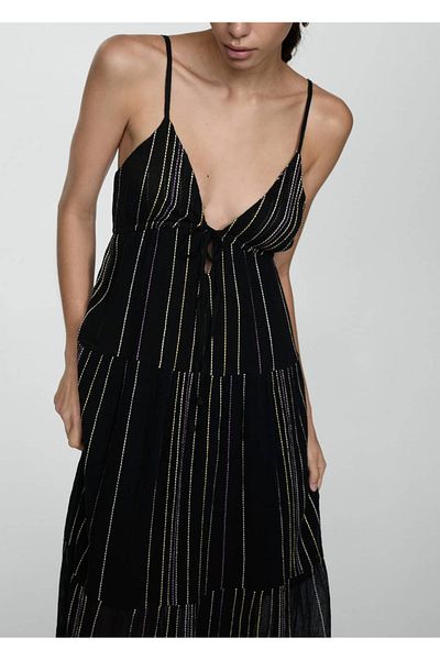 MANGO Woman Διακοσμητικό φόρεμα με ραμμένο λουράκι