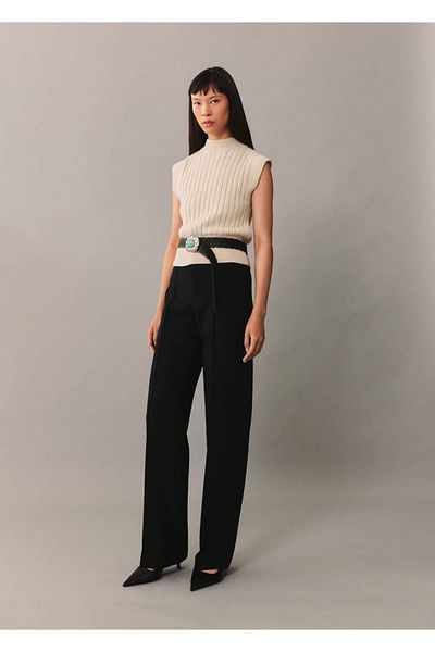 MANGO Woman Perkins Collared Knitwear Vest