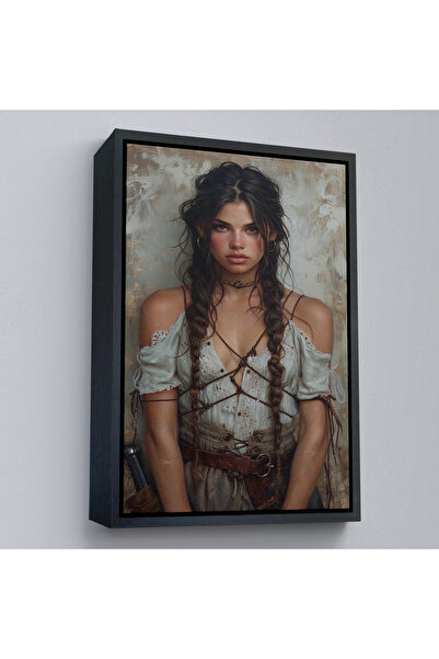 N NOXXO Tablou de femeie spaniolă frumoasă cu cadru din lemn-7757