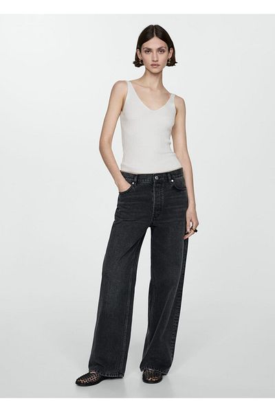 MANGO Woman Trikotbluse mit Trägern