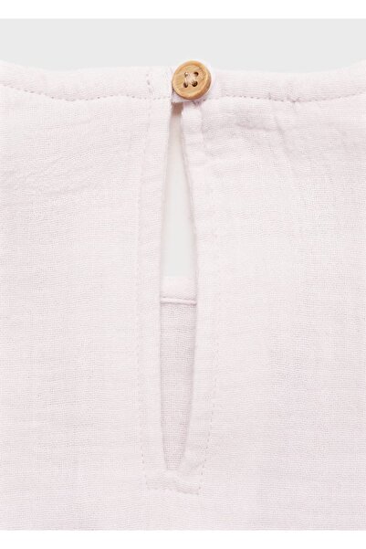 MANGO Baby Düğmeli Koton Elbise