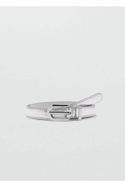 MANGO Woman Metallischer Gürtel mit Schnalle
