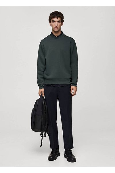 MANGO Man Φούτερ από ύφασμα Comfort Stretch κατά των ρυτίδων