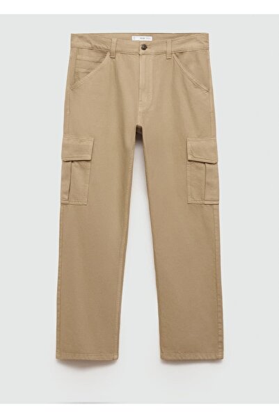 MANGO Man Düz kesim kargo jean pantolon