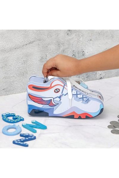 Mu Art Ahşap Metal Shoes Piggy Bank