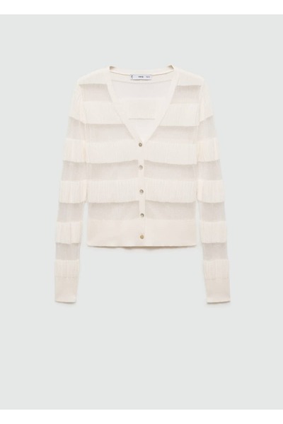 MANGO Woman Cardigan texturat semi-transparent