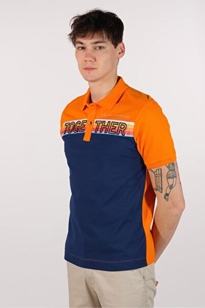 Arma Чоловіча помаранчева футболка з коміром-поло Y22374301401