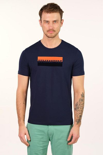Arma Ανδρικό μπλουζάκι Navy Blue Crew Neck Y 22344450101