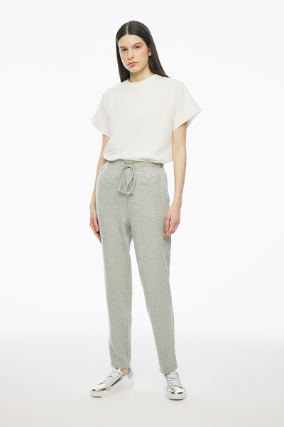 Perspective Hugh Regular Fit - Сірі меланжеві жіночі спортивні штани, довжина до щиколотки