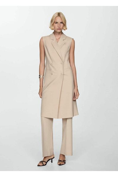 MANGO Woman Long Buttoned Vest