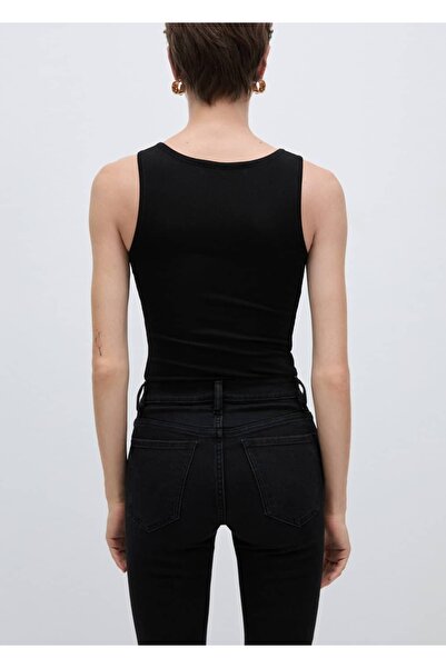 MANGO Woman V yakalı düğmeli body