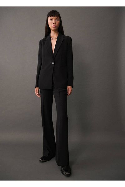 MANGO Woman Wide Leg Fabric - Comfortable Cut Trousers
