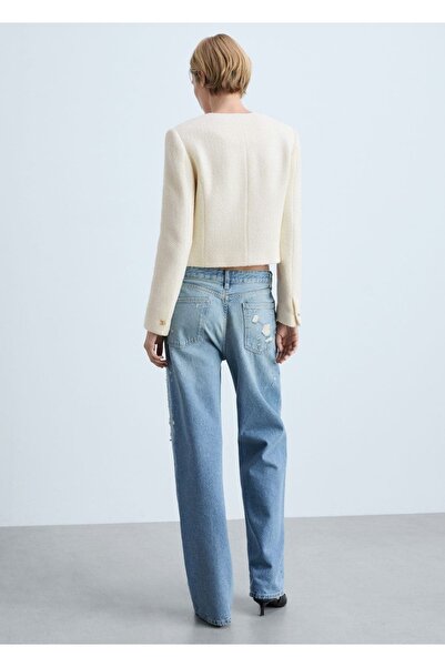 MANGO Woman V Yaka Tüvit Ceket