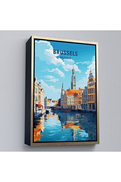 Oxyteez Tabloul Bruxelles Belgia cu rama din lemn-7964